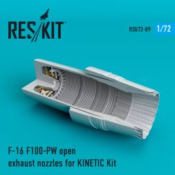 F-16 F100-PW open exhaust nozzles for KINETIС 1:72