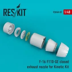 F-16 F110-GE closed exhaust nozzles for Kinetic 1:48