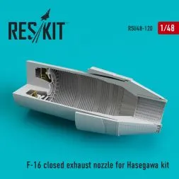 F-16 (F100-PW) closed exhaust nozzle for Hasegawa 1:48