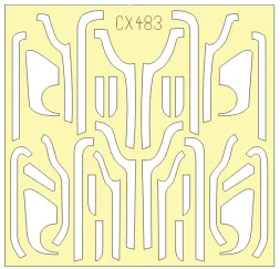 B-17G antiglare panels (BO & DL production) mask for Airfix 1:72