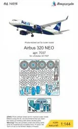 Airbus A320neo detail set (color) for Zvezda 1:144