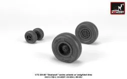 SH-60 Seahawk wheels w/ weighted tires 1:72