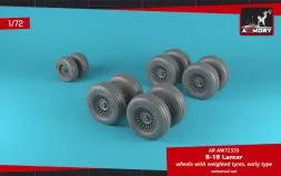 B-1B Lancer wheels w/ weighted tires, early 1:72