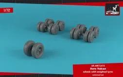 AVRO Vulcan wheels w/ weighted tires 1:72