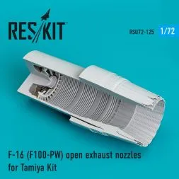 F-16 (F100-PW) open exhaust nozzles for Tamiya 1:72