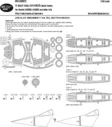 F-104DJ/ TF-104G ADVANCED mask for Kinetic 1:48