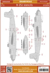 B-25J stencils 1:72