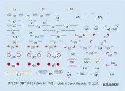 B-25J stencils 1:72