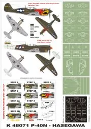 P-40N Super mask for Hasegawa 1:48