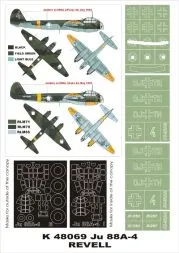 Ju 88A4 (Finland) Super mask for Revell 1:48