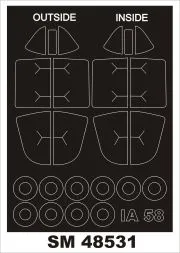 IA-58 PUCARA mask for Kinetic 1:48