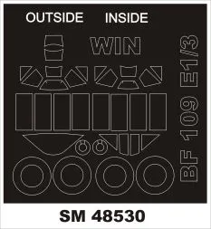 Bf 109E-1/3 mask for Wingsy Kits 1:48