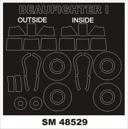 Beaufighter Mk I mask for Revell 1:48