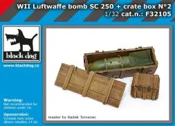 WW II Luftwaffe bomb SC 250 & crate box Nr.2 1:32