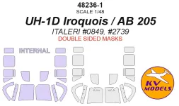 UH-1D Iroquois / AB 205 mask (double sided) for Italeri 1:48