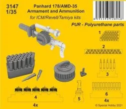 Panhard 178/AMD-35 Armament and Ammunition 1:35