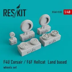F4U Corsair / F6F Hellcat Land based wheels set 1:48