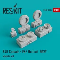 F4U Corsair / F6F Hellcat NAVY wheels set 1:48