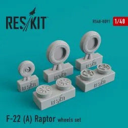 F-22A Raptor wheels set 1:48