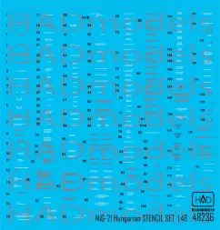 MiG-21 MF/Bis stencil 1 White 1:48