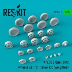 Kfz.305 Opel blitz wheels set for Italeri (weighted) 1:35