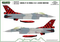 F-16 Greek 341 Mira 45000 Hours 1:72