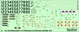 F-16 Netherlands Insignias & stencils 1:48