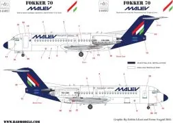 Fokker 70 MALÉV 1:144