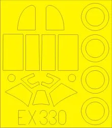 La-5 mask for Zvezda 1:48