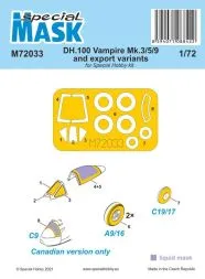 DH.100 Vampire Mk.3/5/9 mask 1:72