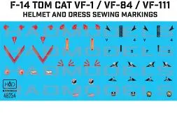 F-14 Helmets and military dress sewing 1:48
