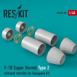 F/A-18 Super Hornet Type 2 exhaust nozzles for Hasegawa 1:48