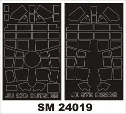 Ju 87D/G mask for Trumpeter 1:24