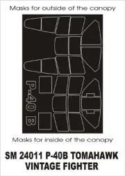 P-40B mask for Vintage 1:24