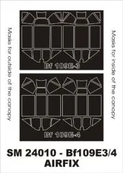 Bf 109E3/4 mask for Airfix 1:24
