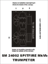 Spitfire Mk V B mask for Trumpeter 1:24