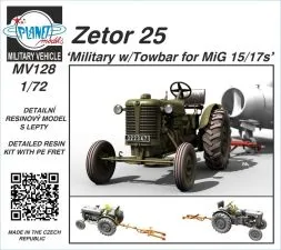 Zetor 25 Military Tractor w/Towbar for MiG 15/17s 1:72