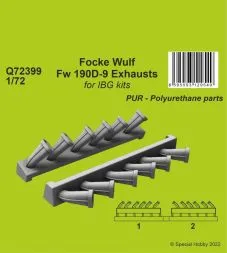 Fw 190D-9 Exhausts for IBG 1:72