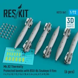 Mk.82 thermally protected bombs w/ BSU-86 Snakeye II fins 1:72