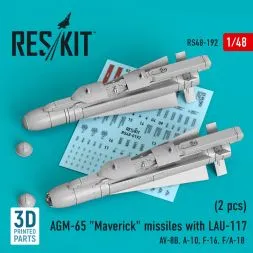 AGM-65 Maverick missiles with LAU-117 1:48