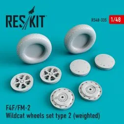 F4F/FM-2 "Wildcat" wheels set type 2 1:48