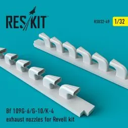 Bf 109 (G-6,G-10,K-4) exhaust nozzles for Revell 1:32