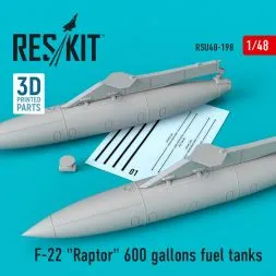 F-22 Raptor 600 gallons fuel tank 1:48