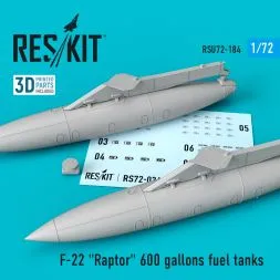 F-22 Raptor 600 gallons fuel tanks 1:72