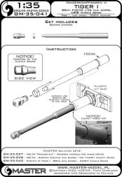 PzKpfw VI Tiger I - 88mm KwK36 L/56 gun barrel (late) 1:35
