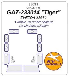 GAZ-233014 Tiger mask for Zvezda 1:35