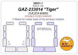 GAZ-233014 Tiger mask for Zvezda (Double sided) 1:35