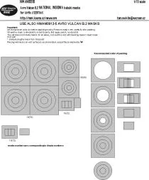 Avro Vulcan B.2 NATIONAL INSIGNIA mask 1:72