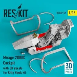 Mirage 2000C Cockpit w/ 3D decals for Kitty Hawk 1:32