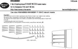 F-16A/C EXHAUST NOZZLES mask for Hasegawa 1:48